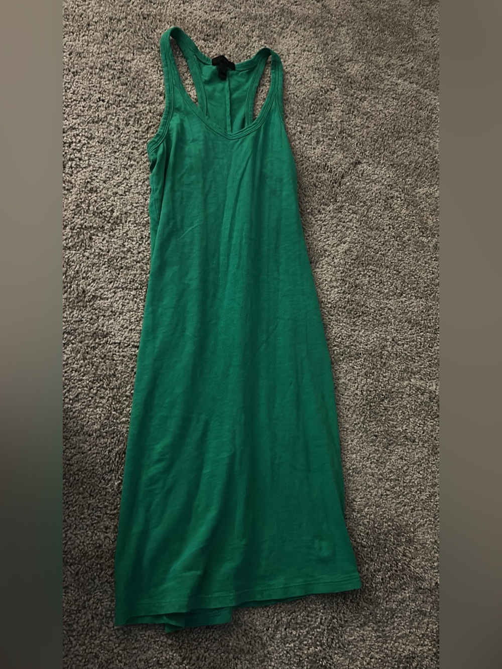 J crew. Green Racerback Maxi Dress